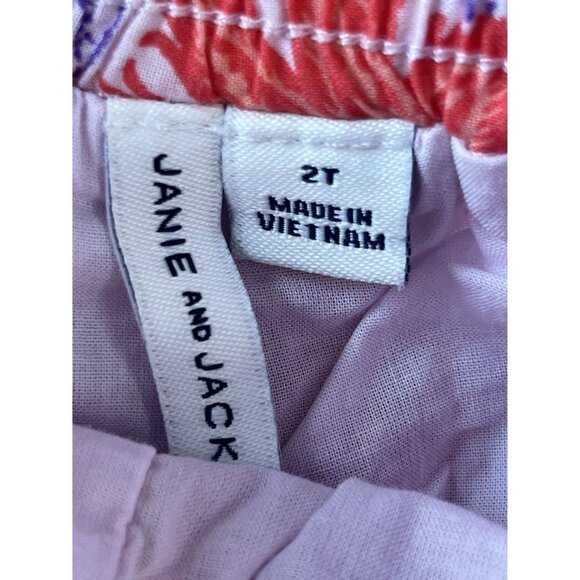 Janie & Jack Toddler Girls Shorts Floral Ruffle Hem Pull On Cotton 2T - Picture 5 of 6